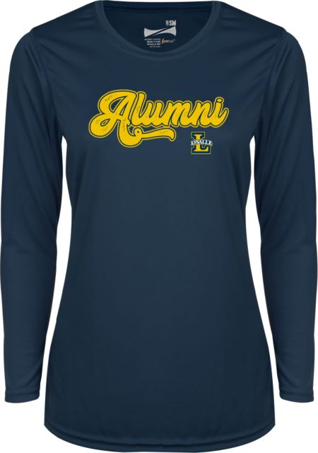 La Salle Womens Performance Long Sleeve Shirt Alumni Script - ONLINE ONLY