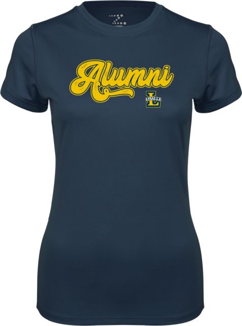 La Salle Womens Performance Short Sleeve Tee Alumni Script - ONLINE ONLY